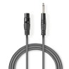 Cavo Audio XLR non Bilanciato Femmina a 3 Pin XLR-Maschio da 6,35mm 1.5m