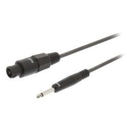 Cavo Altoparlante Altoparlante a 2 Pin Femmina - 6.35 mm Maschio 5.0 m Grigio Scuro