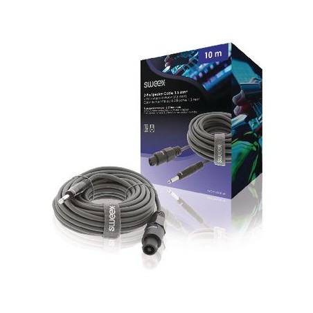 Cavo Altoparlante Altoparlante a 2 Pin Femmina - 6.35 mm Maschio 10.0 m Grigio Scuro